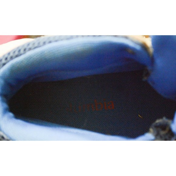 Columbia Waterproof Omni Grip Womens Sz 5 TechLite Hiking Trail Boots Brown Blue - Picture 10 of 11